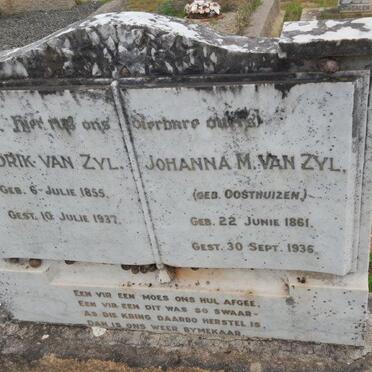 ZYL Hendrik, van 1855-1937 &amp; Johanna M. OOSTHUIZEN 1861-1936