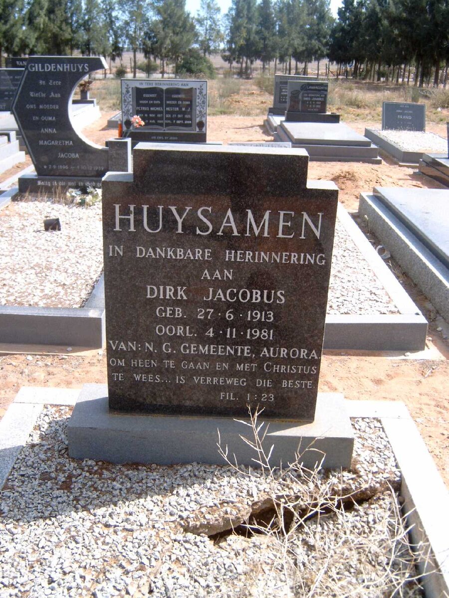 HUYSAMEN Dirk Jacobus  1913-1981