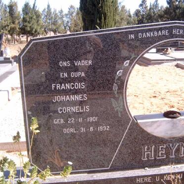 HEYNS Francois Johannes Cornelis 1901-1992