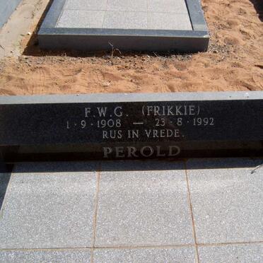 PEROLD F.W.G. 1908-1992