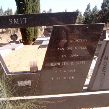 SMIT Jeanetta D. 1908-1981