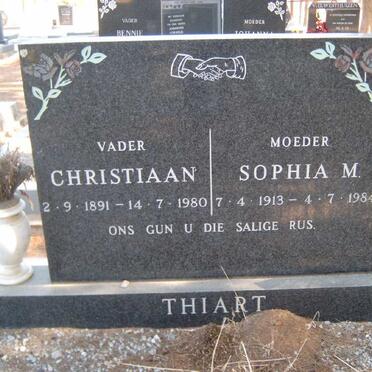 THIART Christiaan 1891-1980 &amp; Sophia M. 1913-1984