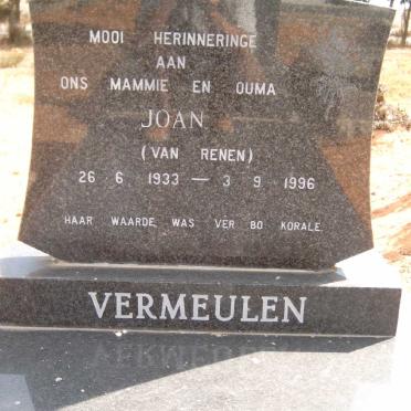 VERMEULEN Joan nee VAN RENEN 1933-1996