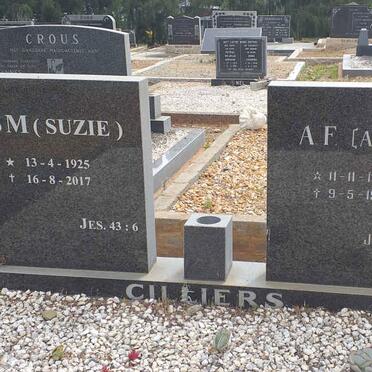 CILLIERS A.F. 1926-1994 &amp; S.M. 1925-2017