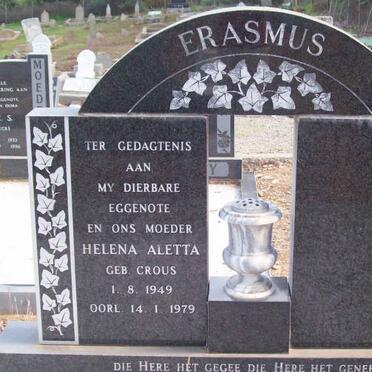 ERASMUS Helena Aletta nee CROUS 1949-1979