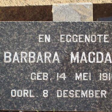 EEDEN Barbara Magdalena, van nee 1910-1989