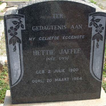 JAFFEE Hettie nee UYS 1900-1964