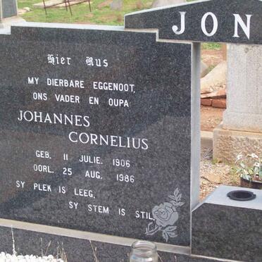 JONES Johannes Cornelius 1906-1986