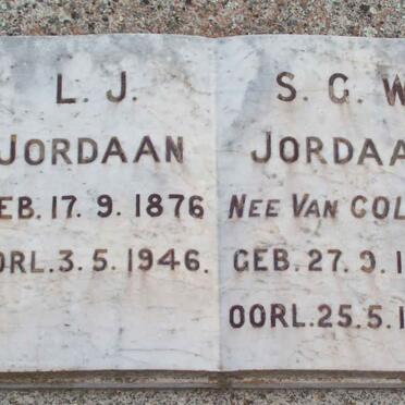 JORDAAN L.J. 1876-1946 &amp; S.G.W. VAN COLLER 1882-1948