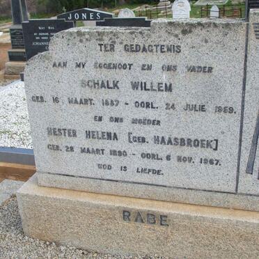 RABE Schalk Willem 1887-1959 &amp; Hester Helena HAASBROEK 1890-1967