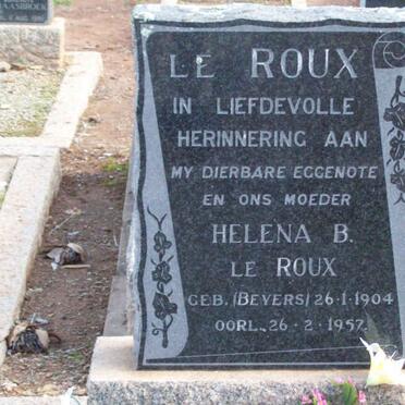 ROUX Helena B., le nee BEYERS 1904-1957