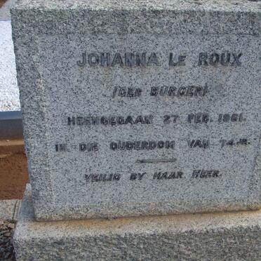 ROUX Johanna, le nee BURGER -1961