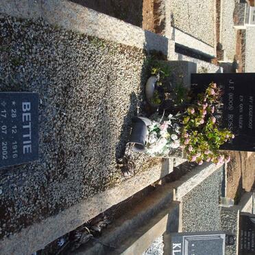 ROSSOUW J.F. 1903-1968 &amp; Bettie 1916-2002 