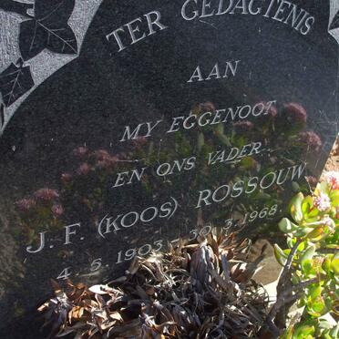 ROSSOUW J.F. 1903-1968