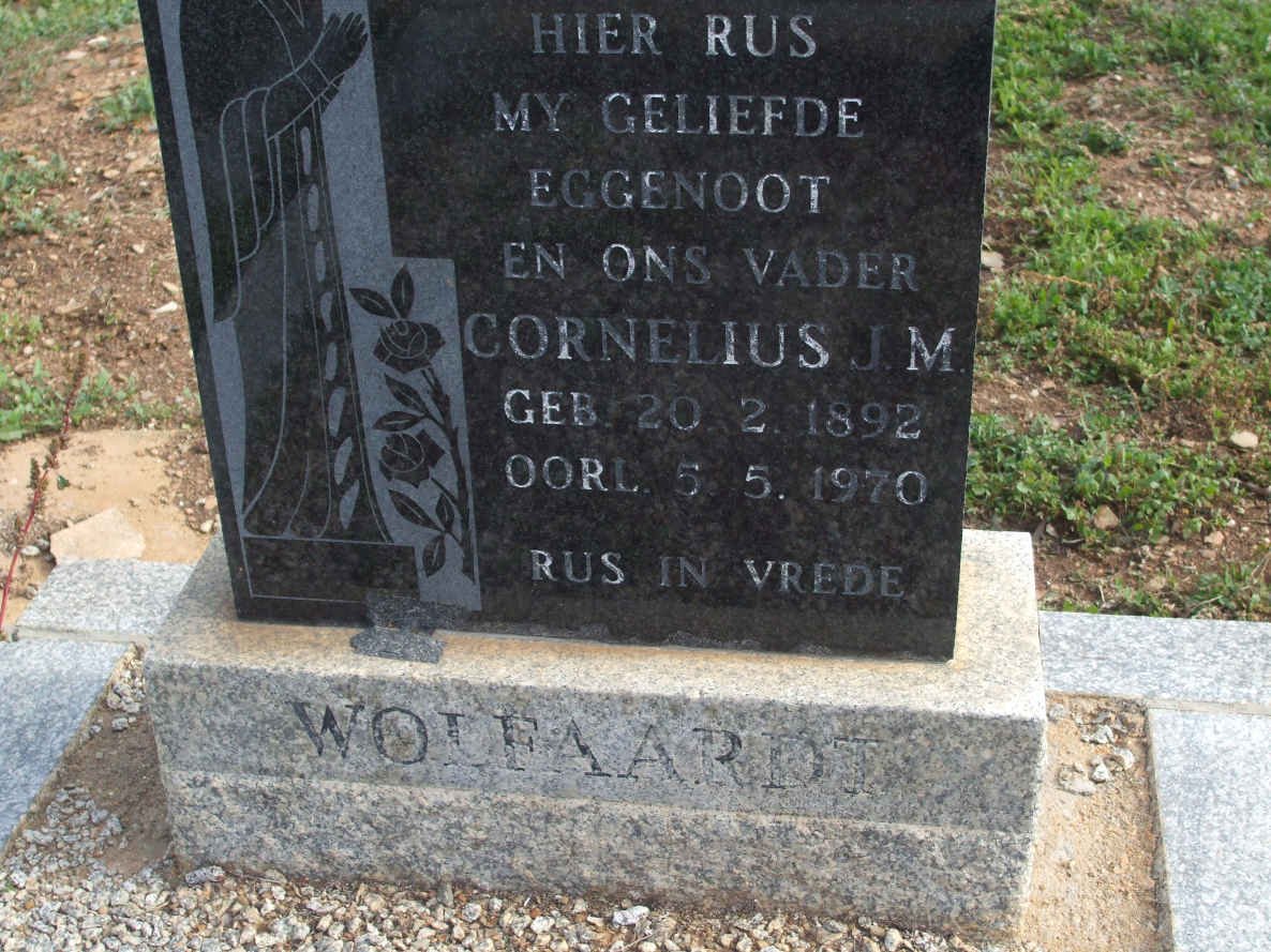 WOLFAARDT Cornelius J.M. 1892-1970