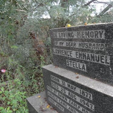 STELLA Lawrence Emmanuel 1877-1947 &amp; Chrisanti CHENZI -1949