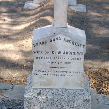 ANDREWS Sarah Anna -1892