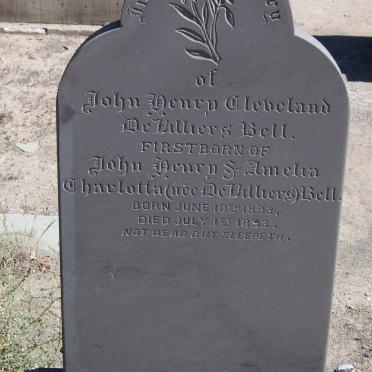 BELL John Henry Cleveland De Villiers 1893-1893