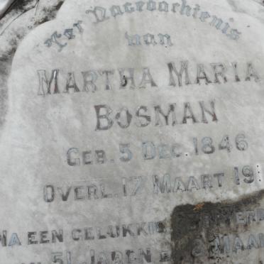 BOSMAN Martha Maria 1846-1918