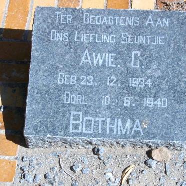 BOTHMA Awie C. 1934-1940