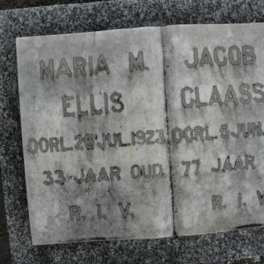 ELLIS Maria M. -1923 :: CLAASSEN Jacob J. -1920