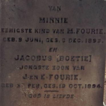 FOURIE Minnie -1892 :: FOURIE Jacobus -1894
