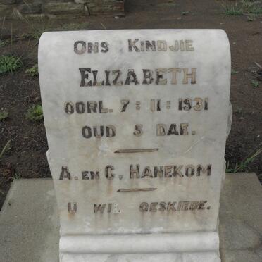HANEKOM Elizabeth -1931