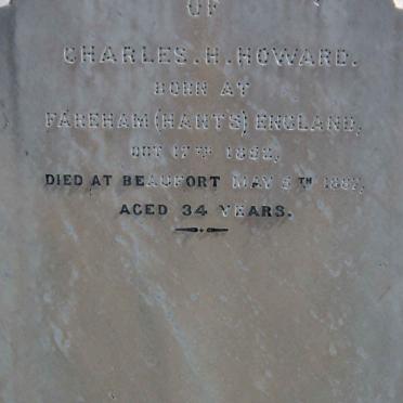 HOWARD Charles H. 1852-1857