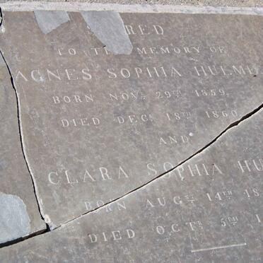 HULME Agnes Sophia 1859-1860 :: HULME Clara Sophia 1861-1861