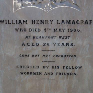 LAMACRAFT William Henry -1900