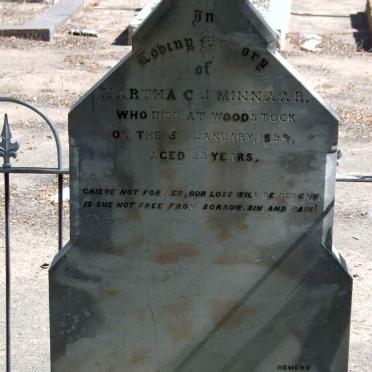 MINNAAR Martha C.J. -1894
