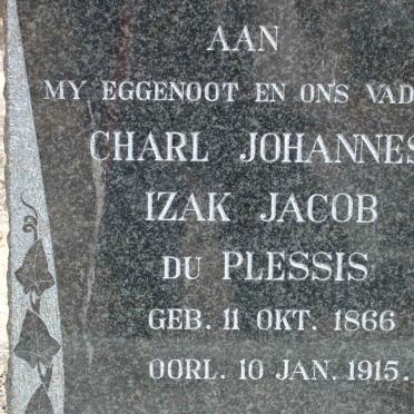 PLESSIS Charl Johannes Izak Jacob, du 1866-1915
