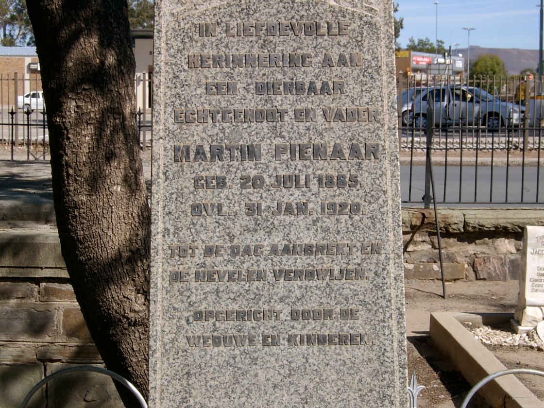 PIENAAR Martin 1885-1920