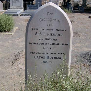 PIENAAR A.S.F. nee BOTHMA -1920 :: BOTHMA Catoe