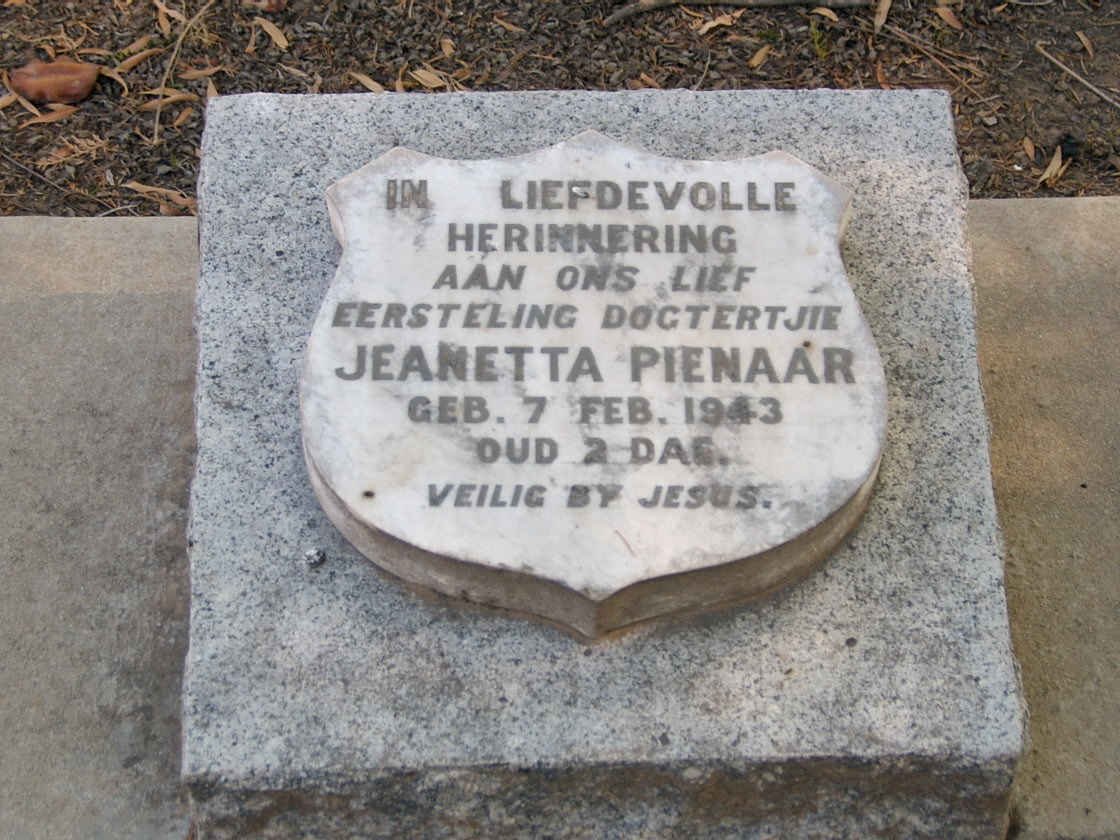 PIENAAR Jeanetta 1943-1943