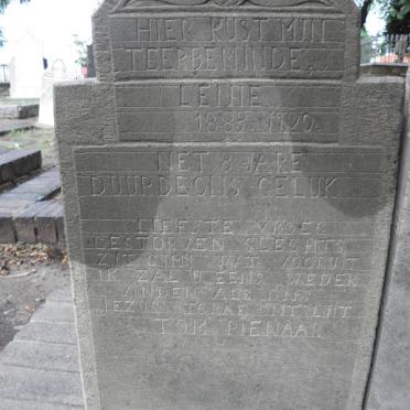 PIENAAR Lenie 1883-1920