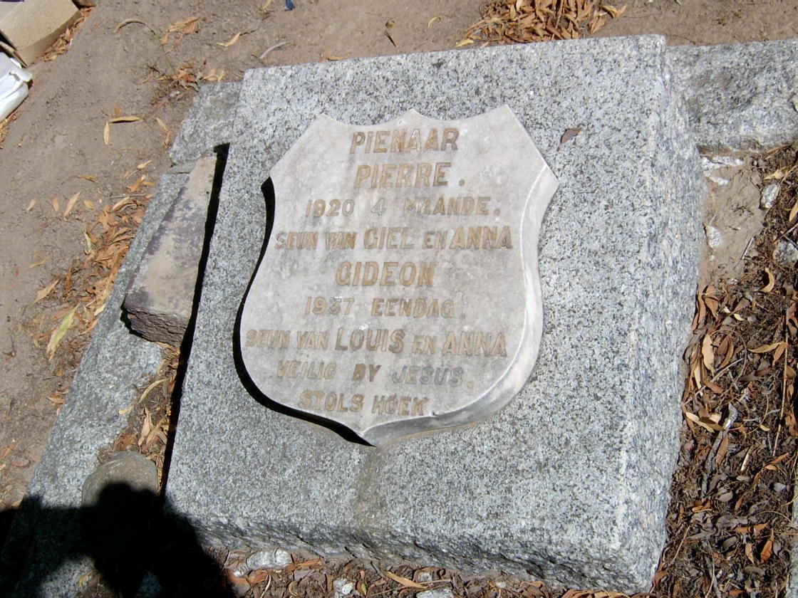 PIENAAR Pierre -1920 :: PIENAAR Gideon -1937