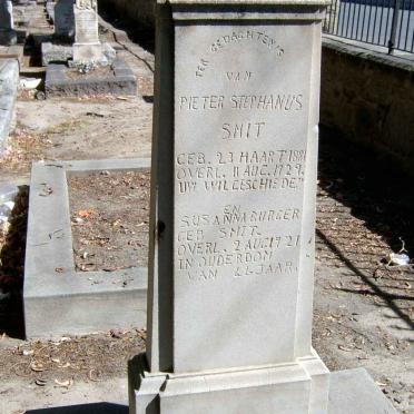 SMIT Pieter Stephanus 1881-1929 :: BURGER Susanna nee SMIT -1921