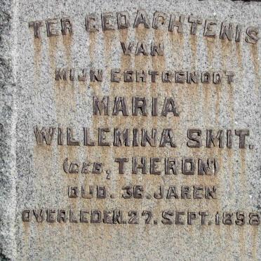 SMIT Maria Willemina nee THERON -1898