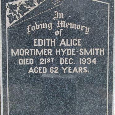SMITH Edith Alice Mortimer, Hyde -1934