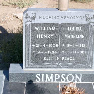 SIMPSON William Henry 1908-1984 &amp; Louisa Medeline 1915-2007