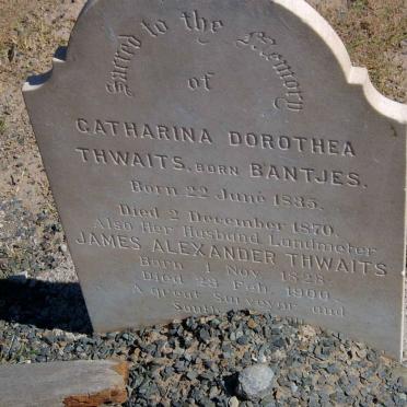 TWAITS James Alexander 1828-1900 &amp; Catharina Dorothea BANTJES 1835-1870