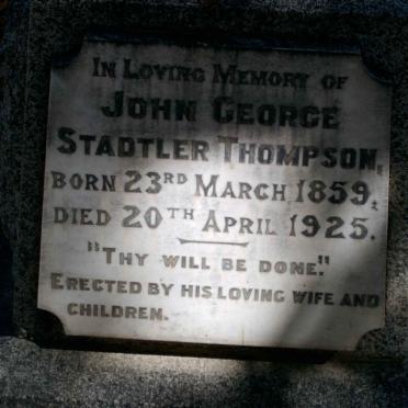 THOMPSON John George Stadtler 1859-1925