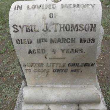 THOMSON Sybil J. -1909