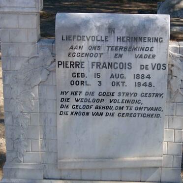 VOS Pierre Francois, de 1884-1948