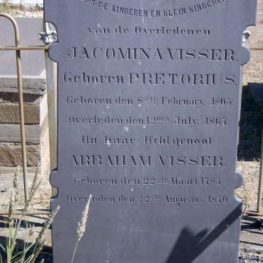 VISSER Abraham 1785-1870 &amp; Jacomina PRETORIUS 1805-1867