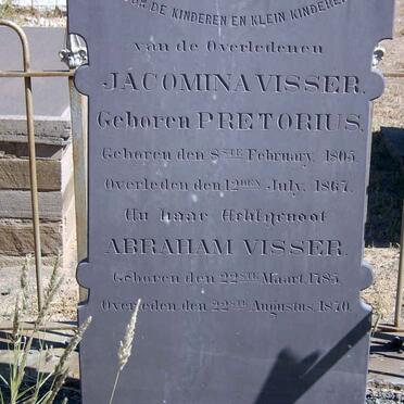 VISSER Abraham 1785-1870 &amp; Jacomina PRETORIUS 1805-1867