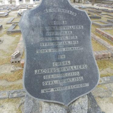 VILLIERS Charl Jacobus, de 1850-1931 &amp; Susara Catharina PIENAAR 1859-1915
