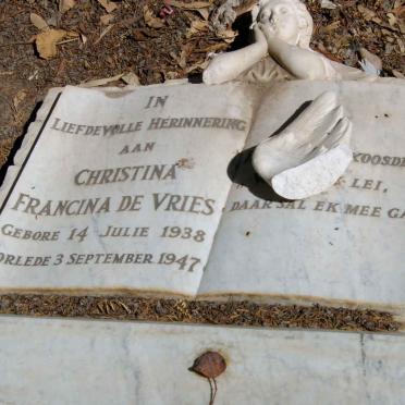 VRIES Christina Francina, de 1938-1947
