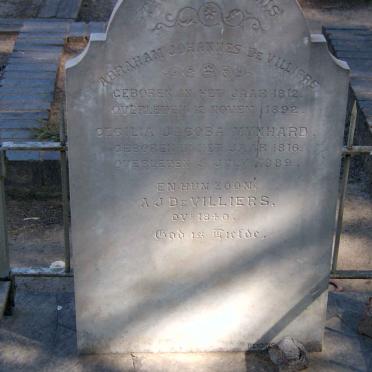 VILLIERS Abraham Johannes, de 1812-1892 &amp; Cecilia Jacoba MYNHARD 1816-1889 :: DE VILLIERS A.J. -1840